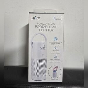 Pure Enrichment Portable Air Purifier Purezone Mini Three Fan Speeds, New